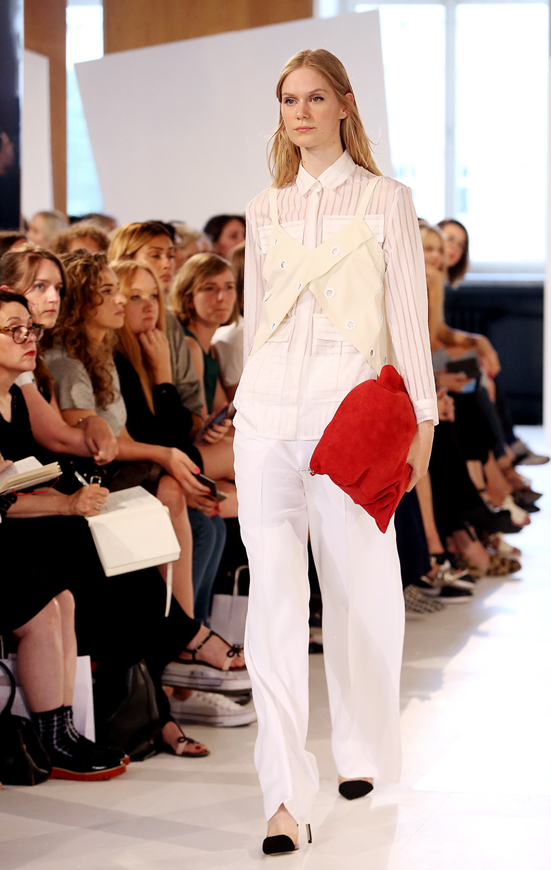 BERLIN, GERMANY - JUNE 28: A model walks the runway at the Malaikaraiss show during the Mercedes-Benz Fashion Week Berlin Spring/Summer 2017 at Kronprinzenpalais on June 28, 2016 in Berlin, Germany. (Photo by Adam Berry/Getty Images for IMG)